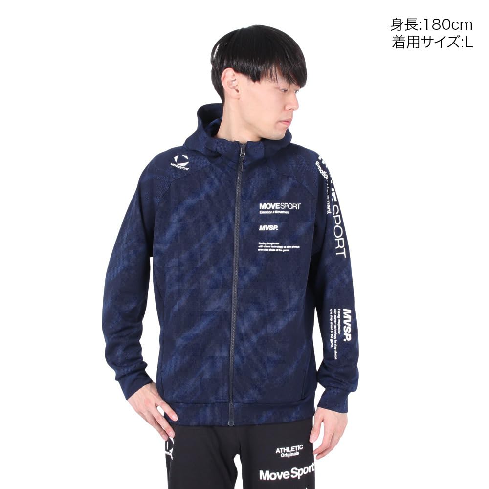 Descente SUNSCREEN All Over Pattern Graphic Jersey Full Zip Hoodie Cooling Function Stretch Jersey [Move Sports] Jersey/Cross Men's NV00(ST5SJG10M)