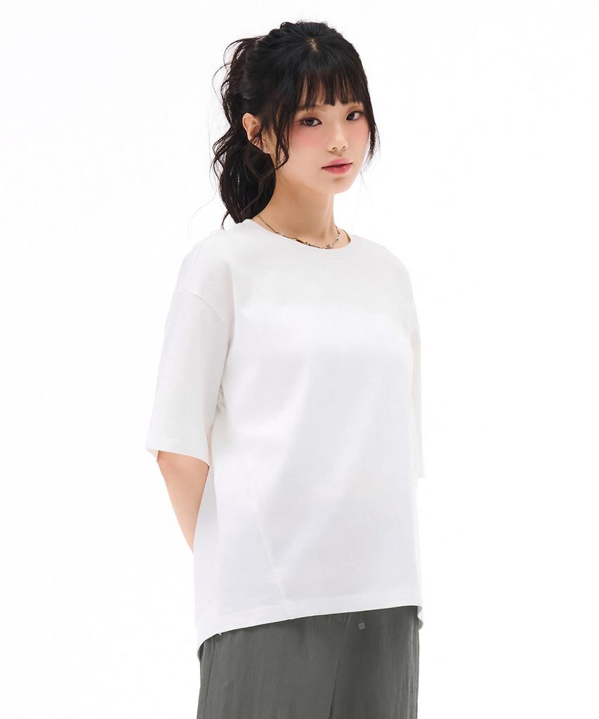 CHASECULT Women'S Loose Fit Short Sleeve T-Shirt - Ivory