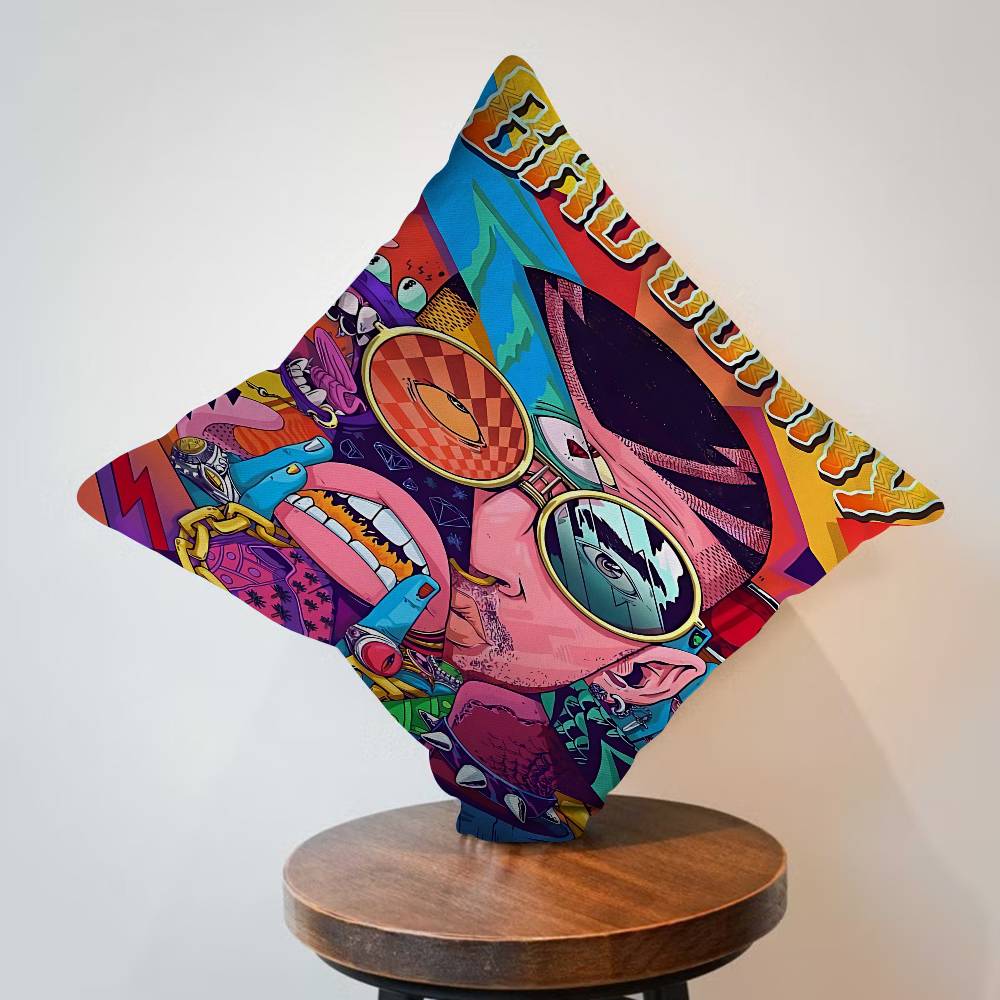 Popular B-Bad B-Bunny Singer Cushion Cover Pillow Cover Decor Pillowcase Printed Cushion Case For Couch