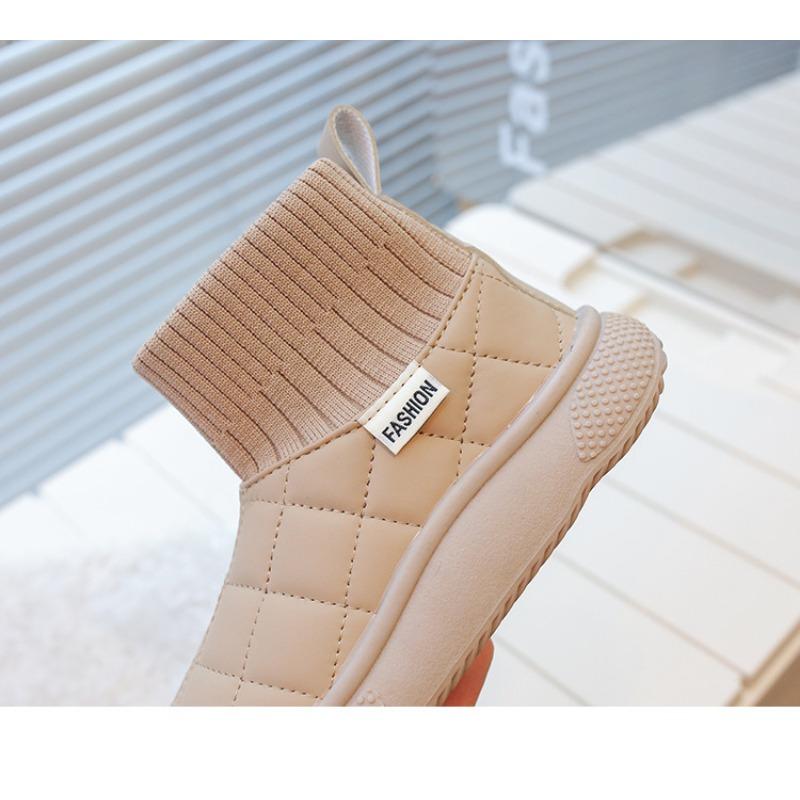 New Snow Boots Women's Winter Thick-soled Velvet Thermal Cotton Shoes Elastic Short Socks Boots Knitted Waterproof Boots