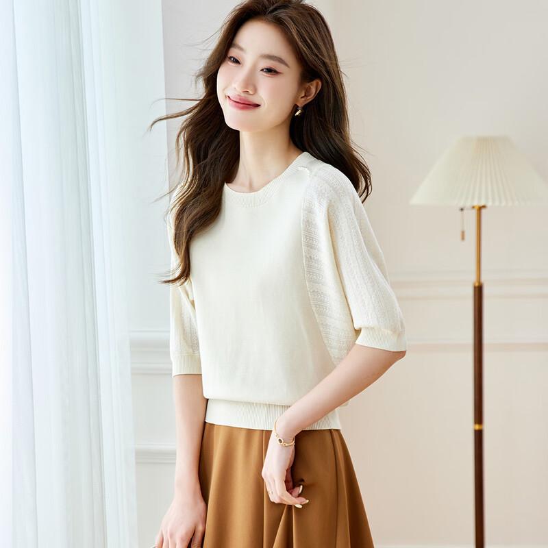 Srcr Women's Mulberry Silk Blend Bat-Sleeve Knit Top