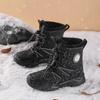 Kids' Large Cotton Velvet Lined Snow Boots - Anti-Slip, Warm, Durable for Boys & Girls