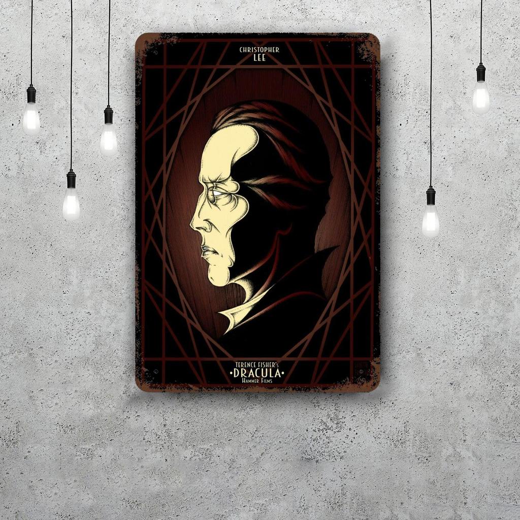 christopher lee Classic Poster Rusty Metal Plaque Retro Decorative Plate Bar Man Cave Garage Club Metal Sign Wall Decoration