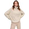 Women's Thick Knitted Turtleneck Sweater - Autumn/Winter Solid Color, Medium-Length, Casual Style.
