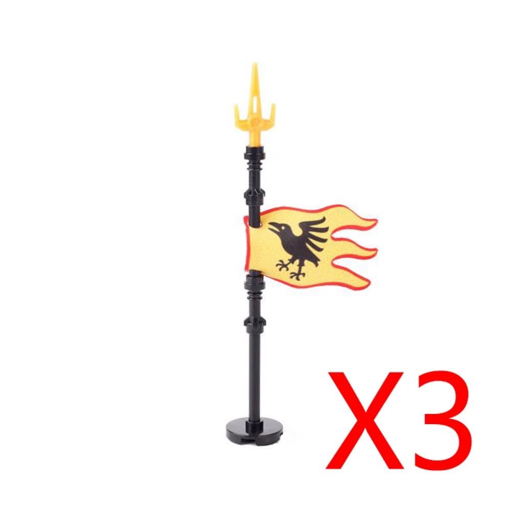 MOC Blocuri de Construcții Militare Figurine Soldați Medievali Accesorii Arme Leu Roșu Vultur Negru Cavaler Armură Scut Mini Cărămizi