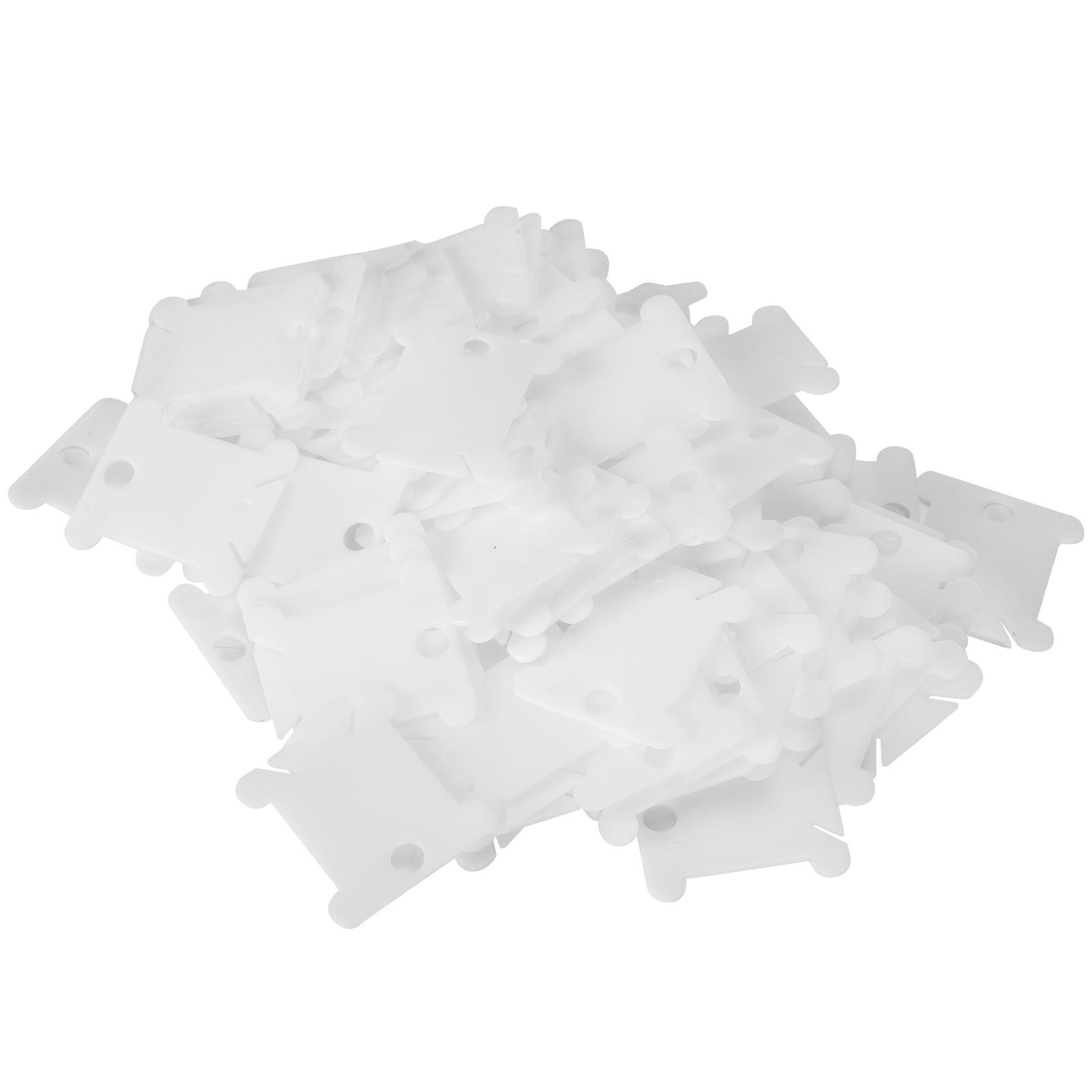 

100Pcs Cross Stitch Bobbin Winder Plastic Floss Thread Winding Board for Sewing Embroidery