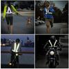 Adjustable Lightweight Reflective Vest for Outdoor Night Walking Biking Safety Gear Waterproof Running Safety Vests with Straps