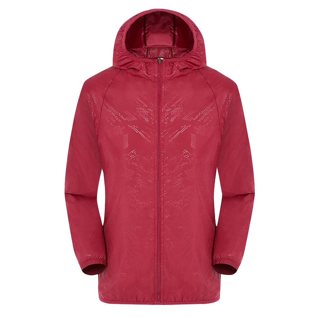 Unisex Solid Color Waterproof Sunscreen Packable Ultralight Windbreaker