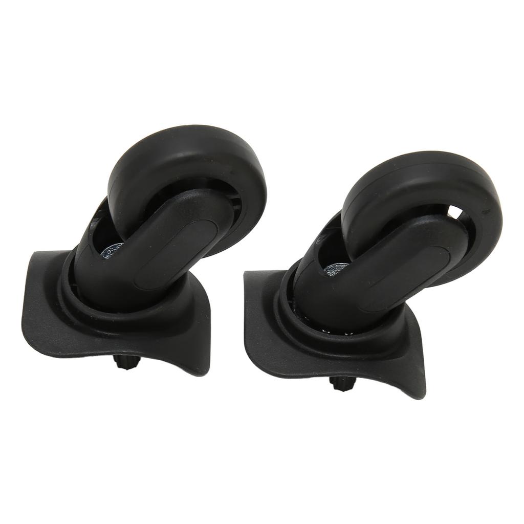 Suitcase Universal Wheel Silent Wearable Lightweight Replacement Luggage Caster Black 2pcs