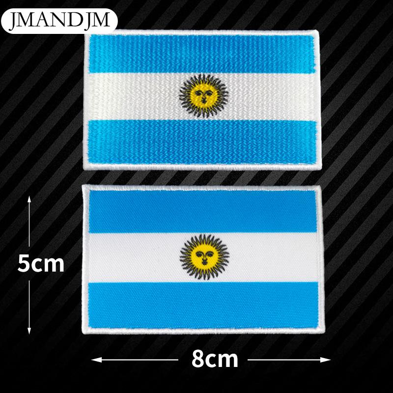 5 Stück Weltflagge Stickerei Stoffaufkleber Armband Klettverschluss DIY Aufnäher Stickerei Stoffaufkleber