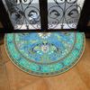 Half Circular Floor Mat Bathroom Non Slip Carpet Household Door Mat Dirt Resistant Foot Mat