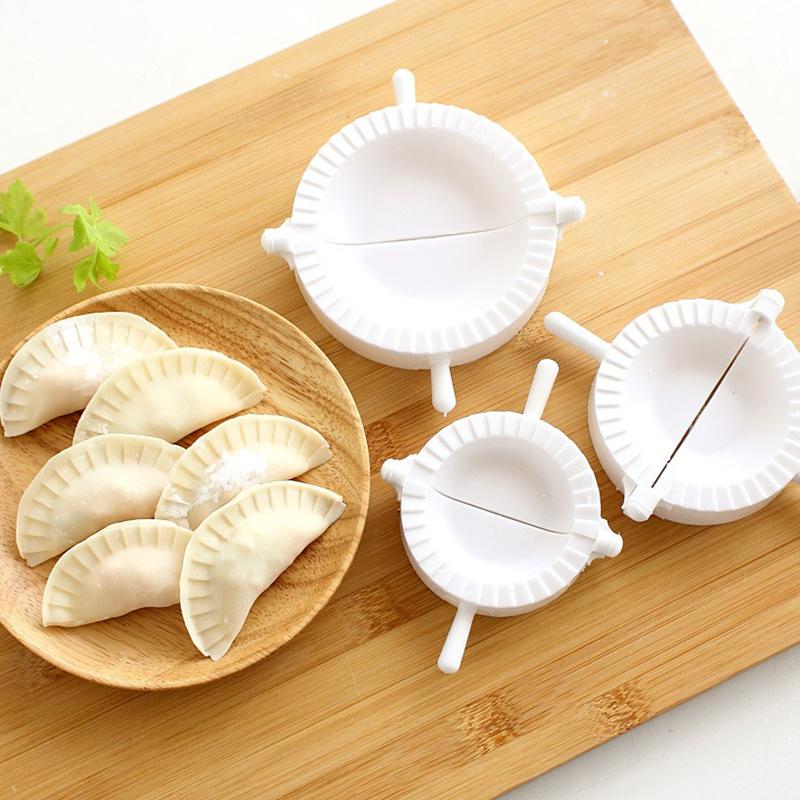 Dumpling Maker 7cm/8cm/10cm Set Plastic Press Mold with Rolling Pin Chinese Jiaozi Maker Fast and Convenient Kitchen Gadgets ZYF