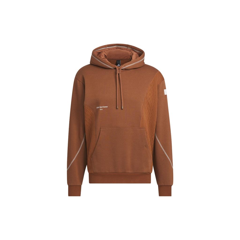 Adidas Lounge Hooded Sweatshirt Men Tops Brown IQ1365