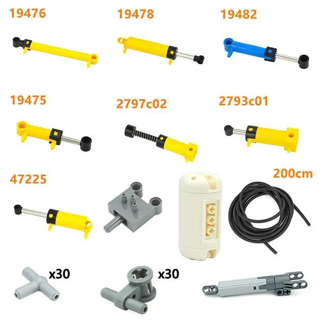 MOC Technical Parts Pneumatic Air Pump Bricks Small (6L) V2 with Reinforced Cylinder 19476 19482 19475 Compatible 8800 Blocks