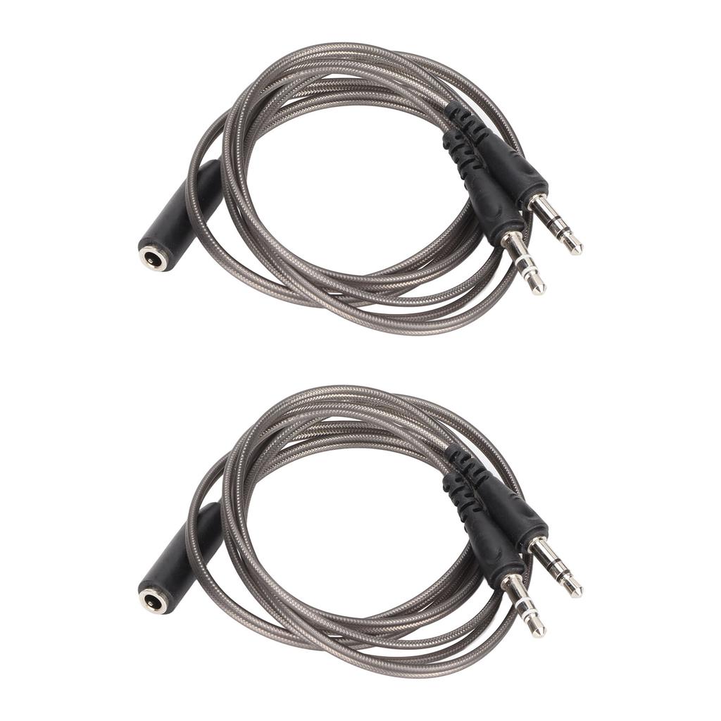Kopfhörer Splitter 3,5 mm Buchse auf Dual Stecker HiFi Stereo Mikrofon Kopfhörer Y-Kabel für PC Laptop 2 Stück