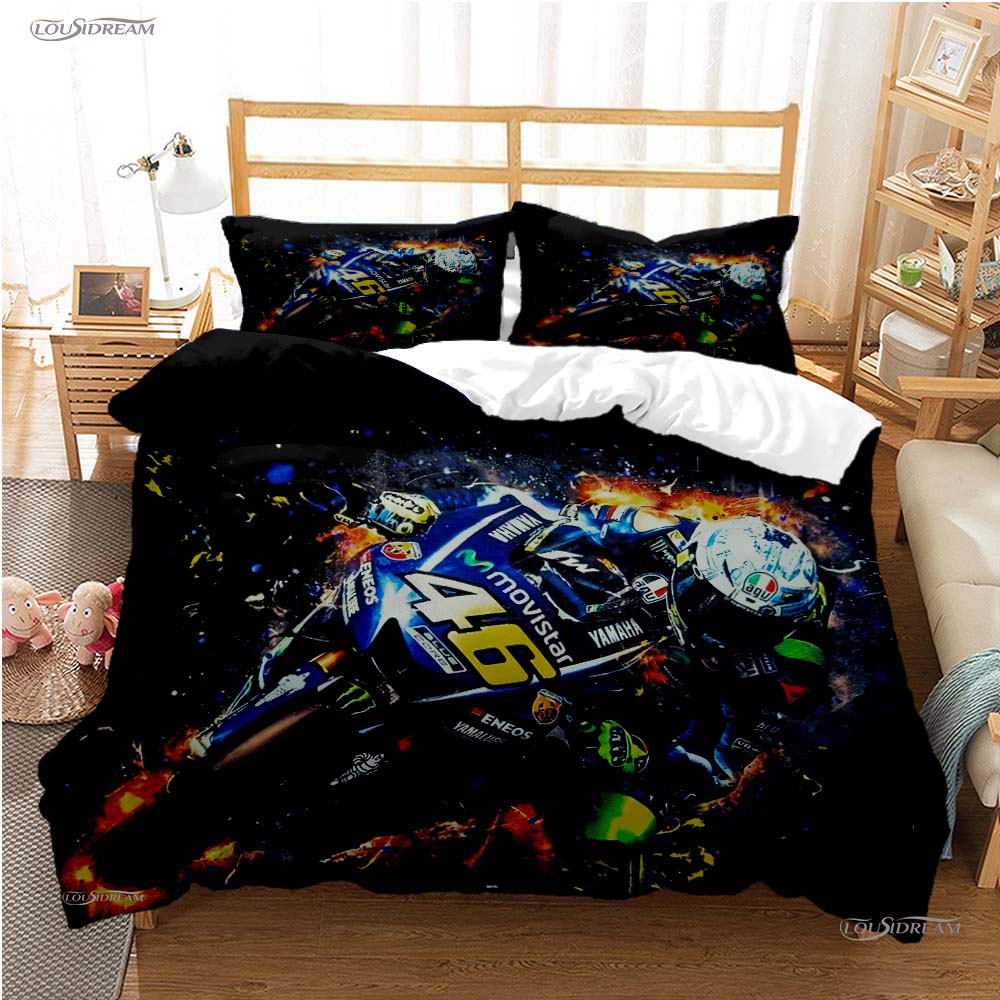 Moto Car Enthusiast All Season Duvet Cover Comforter Bedding set Luxury Soft Quilt Cover and Pillowcase Single/Double/Queen/King