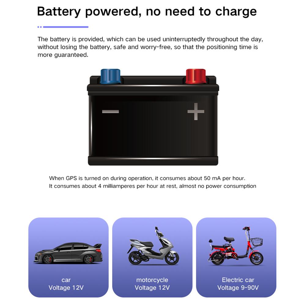 Vehicle Tracking Device Real Time Monitoring System Car Motorcycle GSM Locator Waterproof Portable GPS Locator Car Smart Finder