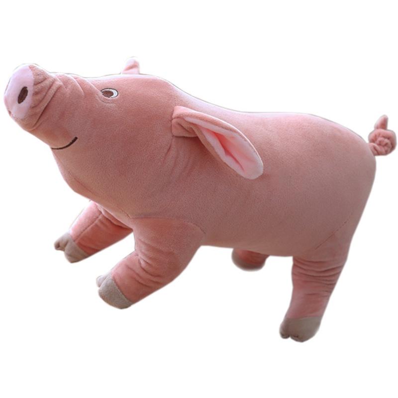 Lovely Beach Pig Shaped Plush Toy With Cotton Filling In Four Sizes For Gift And Collectibles