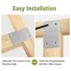 1/4Pcs Stainless Steel Fixing Corner Brackets 1.5mm/0.06'' Quick Links Durable Iron Plate  Chair
