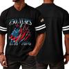 Men V Neck Short Sleeve Jersey Style T Shirt with 250 Years 1776 2026 Print and Graphic Sports Top