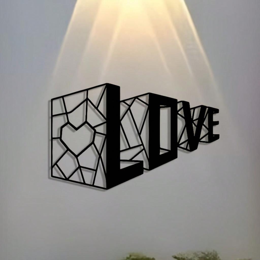 Iron Love Wall Art Metal Plaque Romantic Gift Home Decor Valentine