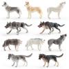 Simulation Of Forest Animals 10 Wolf Models Black Wolf Brown Wolf Gray Wolf White Wolf Female Wolf Husky Ornament Toy