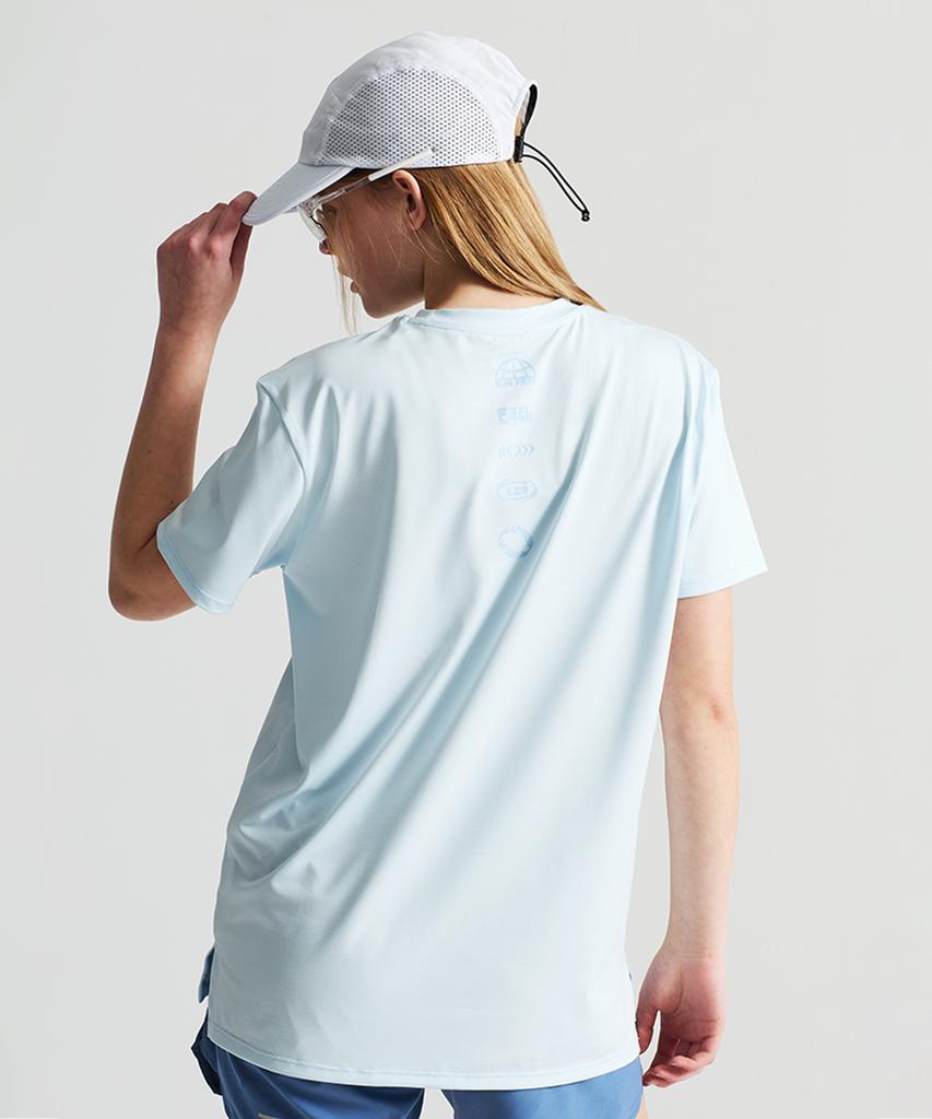 Leijibi Aero Glide Reflective Short Sleeve Running Sleeve M Pale Blue