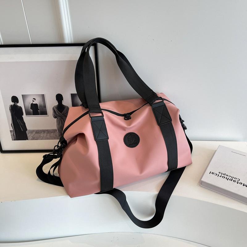 

Travel Bag, Men s Handbag, Large Capacity Travel Luggage Bag, Yoga Exercise Bag, Oxford Cloth Waterproof Fitness Bag рожевий