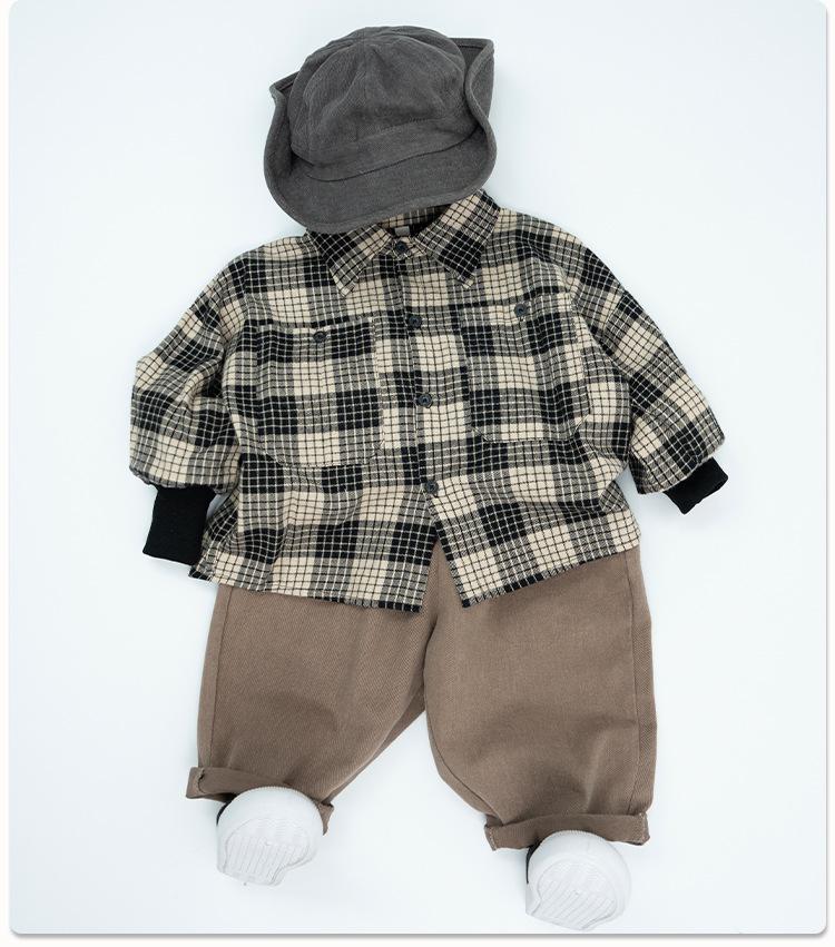 Korean Retro 2025 Autumn Unisex Casual Loose Fit Pants - Pure Cotton Children's Harem Carrot Style