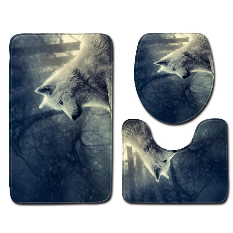 Toilet Toilet Floor Mat Carpet Three-Piece Bathroom Non-Slip Mat