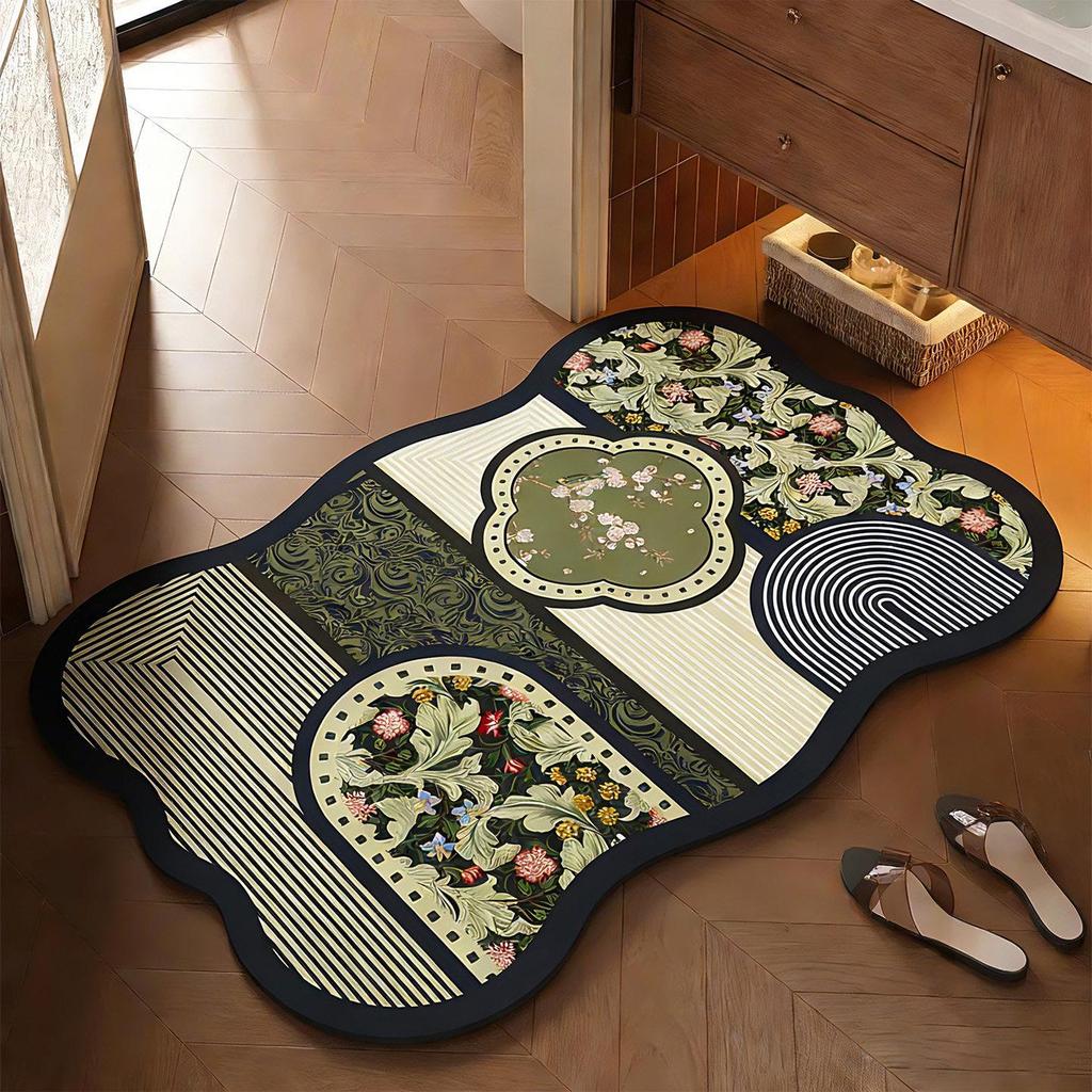 Quick-Dry Diatom Mud Bathroom Floor Mat - Water-Absorbent, Easy-Clean, Durable, Dirt-Resistant