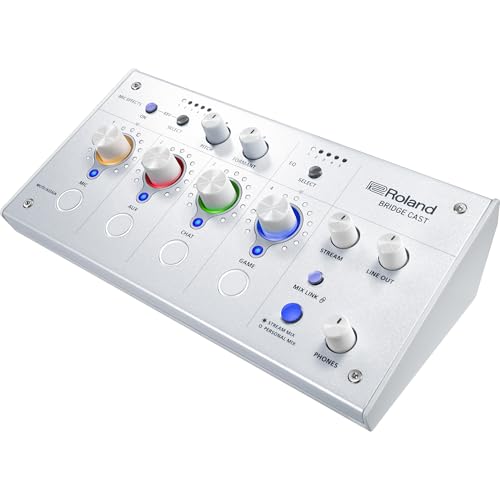 Roland Bridge Cast Gaming DAC Amp Audio Interface Streaming Mixer Ice White