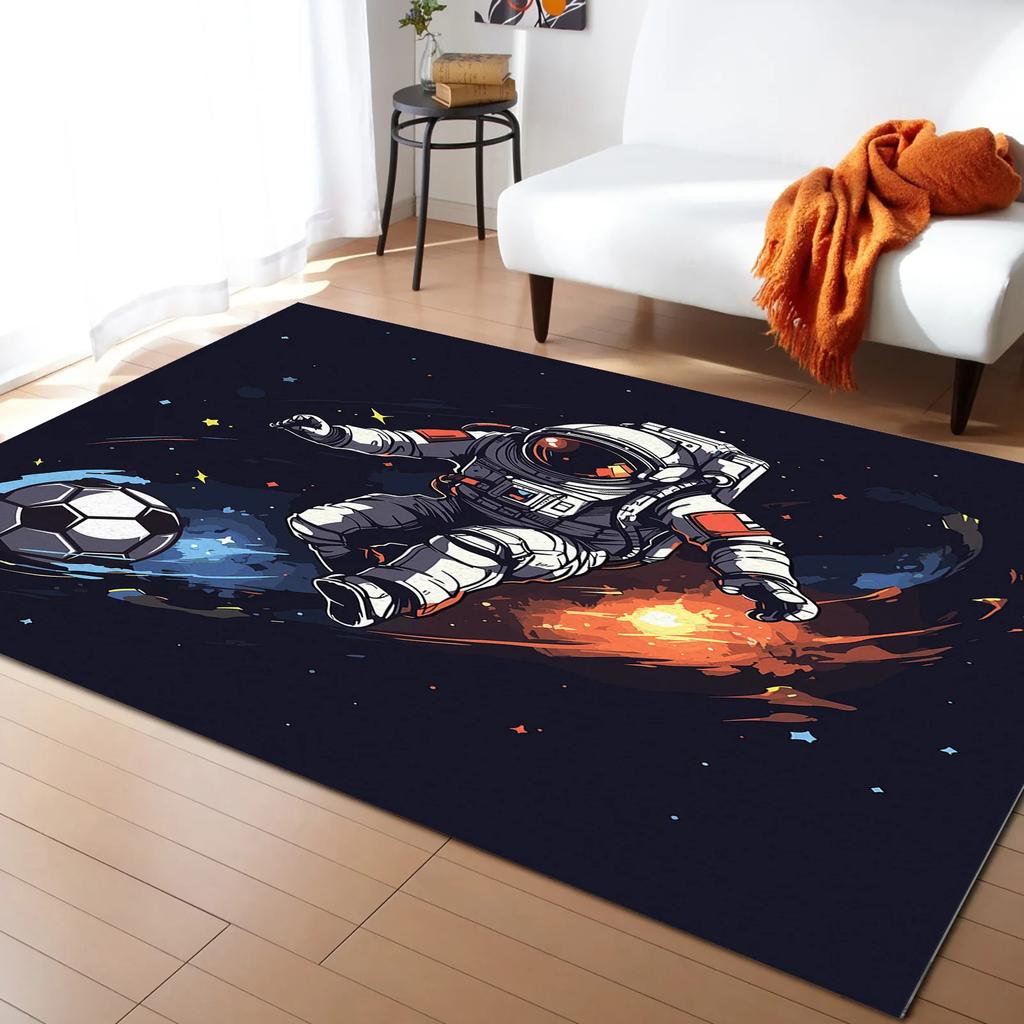 Football Carpet Ball Game Area Rug for Kids Boys Teens Playroom Soccer Doormat Sport Theme Indoor Floor Mat For Living Room Sofa