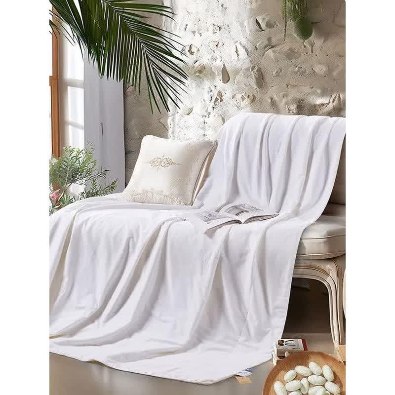 FUANNA 100% Tussah Silk All-Cotton Summer Quilt