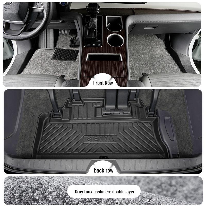 Toyota Sienna TPE Floor Mats for 7-Seater, First Row, 2021-2025
