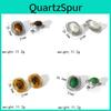 Geometric Titanium Steel Earrings For Women With Turquoise Inlay For Fashion And Daily Wear