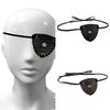Medieval Embossed Eye Patches Vintage Leather Eye Mask LARP Cosplay Accessories Pirate Eye Covers for Men Halloween