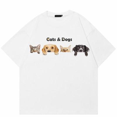 T-shirt Unisex Streetwear Gatti e Cani Carini