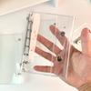 1Pcs Clear Pvc Ring Binder With Waterproof Cover Snap Closure For School Office Journaling Photo Album