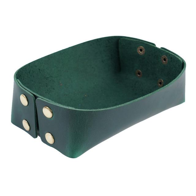 Кошелек для хранения, пустой современный карман Чарола, коричневый вход в дом, все кожаные подносы, дверные ключи, дизайнерские мужские органайзеры для камердинера зелёный