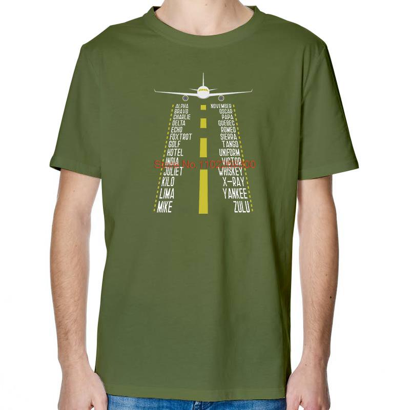 Pilots Alphabet For Flying Airplane Fashion Graphic T Shirts Summer Tees Tops Cotton Short Sleeve Tee Unisex Print T Shirt