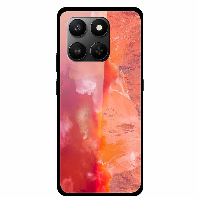 Glass Back Cover For Honor 200 Pro 5G Case Marble Hard Tempered Glass Case For Honor play 10T 400 Smart 5G Case 6.77" Shell Para