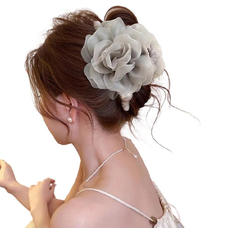 Flower Hair Clip Slip Resistant Design Lightweight Hairpin For Women Girls Soft Feel Wear
