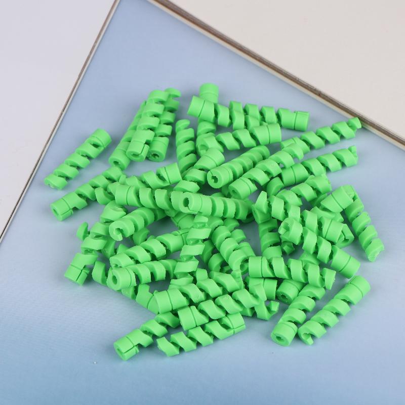 50Pcs Data Cable Wired Earphone Silicone Protective Case Mobile Phone Charging Cable Earphone Cable Spiral Protector