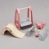 1/12 Scale Amusement Park Slide Horse Swing Play House Toy Set for Kids Dollhouse Accessories Small Simulation Play Equipment