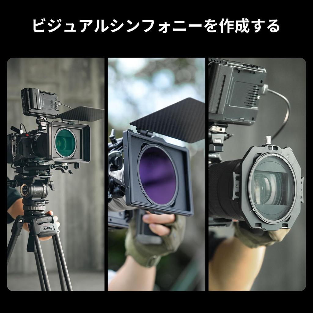 SmallRig VND Filter Tray Kit with Filter CPL 1 and CPL2 Magnetic HD Optical Glass Compatible with SMALLRIG Matte Box 3556 3645 3641 3646