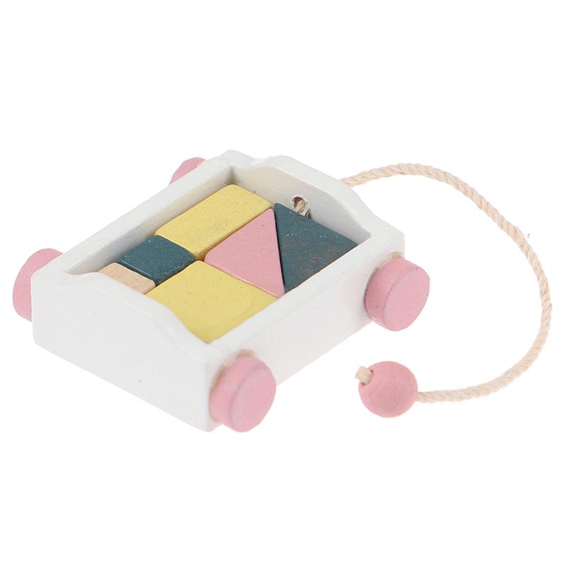 

Dollhouse Miniature wooden Block car Toys Doll Accessories