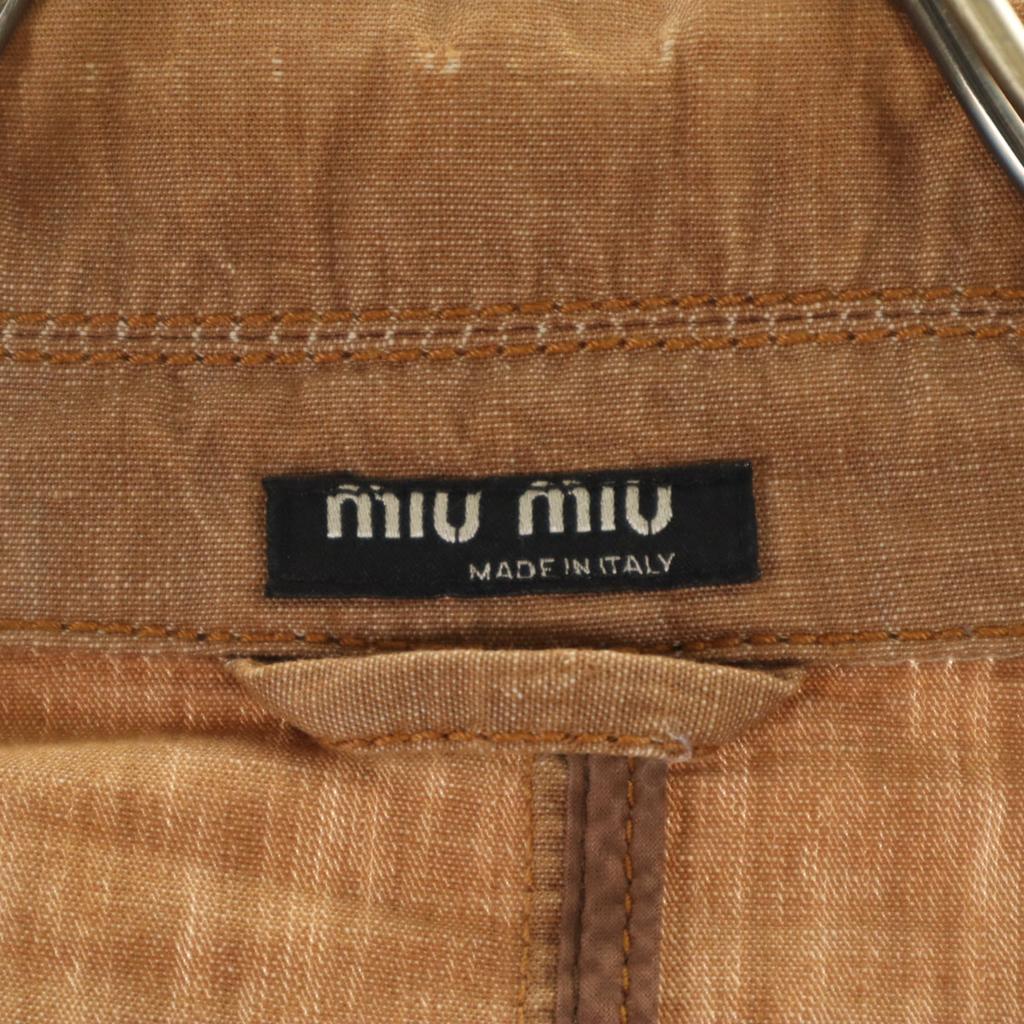 MIUMIU Made In Italy Tailored Jacket 46 Beige Men's Used