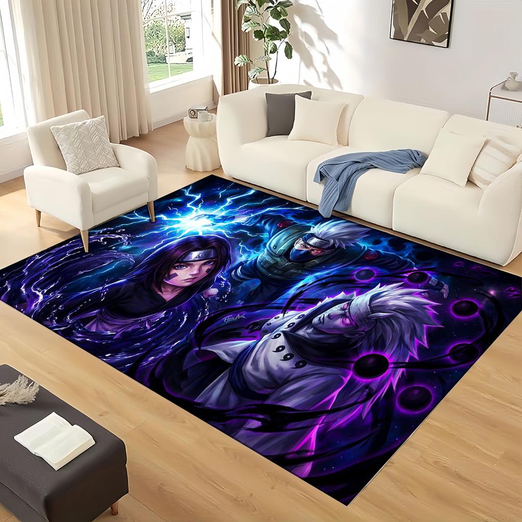 Anime 3D I-IItachii Cartoon Large Carpet Rug for Home Living Room Bedroom Sofa Doormat Decor,Area Rug Non-slip Floor Mat Gift