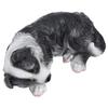 Dog Ornament Textured Exquisite Vivid Real Cute Dog Statue for Garden Lawn Desk Decoration
